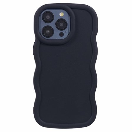 iPhone 13 Pro Max -puhelinkuori, aaltoileva musta