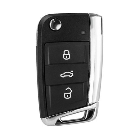 3 Knappar Flip Vikbar Fjärrkontroll Bilnyckelskal för VW Gollf MK7 Skoda Octavia Seat Golf 7 Polo Passat Mk2 Touran