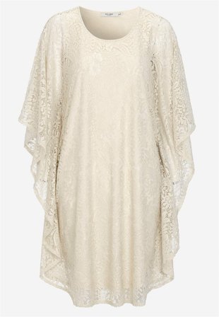 Cellbes of Sweden - Kort blondekjole i krem / hvit for damer i størrelse 34/36