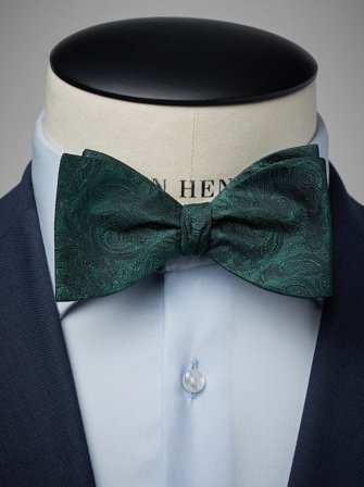 John Henric Men's Grüne Formelle Fliege Size Self-tied