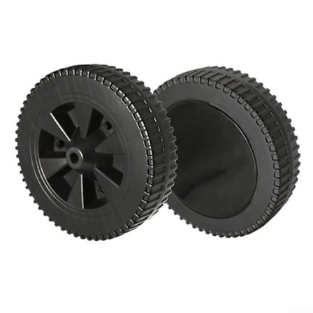 Sett med 2 erstatningshjul i plast for 175 mm grill