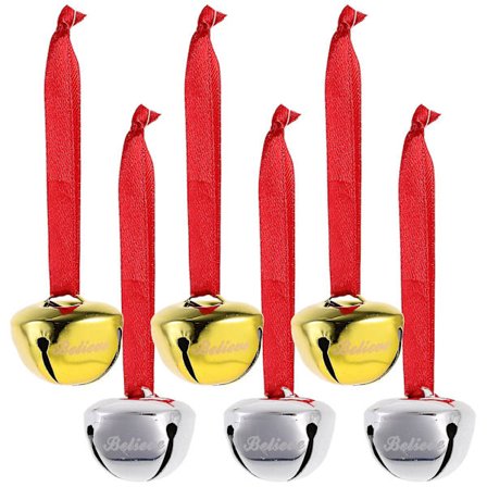 6-pakkaus joulu usko kello riipus joulukuusi kello koriste loma riipus kello (3.5X3.5CM, useita värejä)