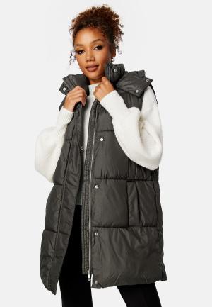 ONLY Demy Padded Waistcoat Mulch M Mulch Yttervester Dam