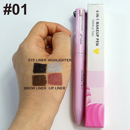 Glitter Highlighter 4 In1 Makeup Pen Ögonbrynspenna