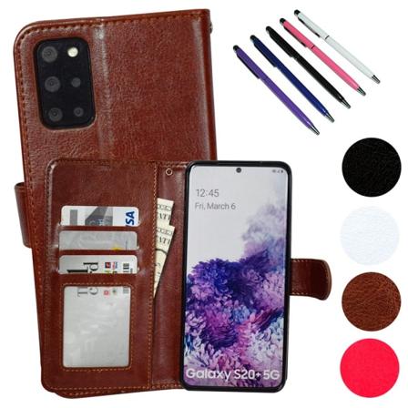 Samsung Galaxy S20 Plus - PU Læderpung Etui Brun