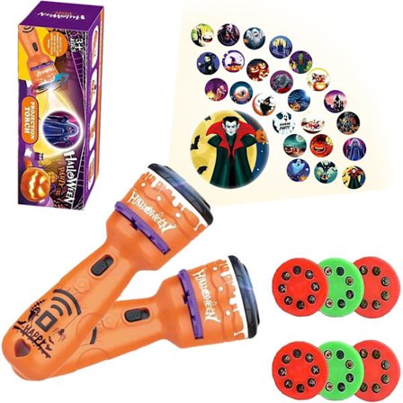 2 ST Story Projektor Ficklampa Barn Halloween Leksaker, Halloween Story Lampa Barn Sovande Story Projektor Lampa