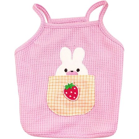 Tynd sommerkjole Dyretøj Kattetøj Dyretøj Kaninbroderede seler Dyretøj til mellemstore hunde Piger (lilla, L2)