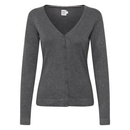 Saint Tropez MilaSZ V-neck Cardigan Grå, Dame Cardigans