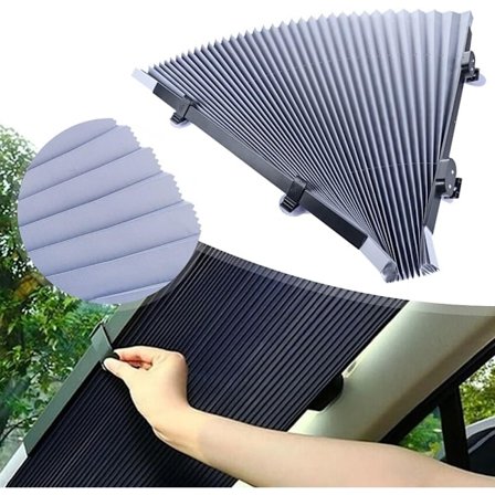 Tilbagetrækkelig Solskærm til Bilens Forrude med Termisk Isolering