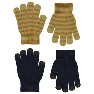 Molo 2-Pack Galaxy Blue Kei Gloves 4-10 Years - Gloves and mittens - 4-10 Years - Navy - Junge