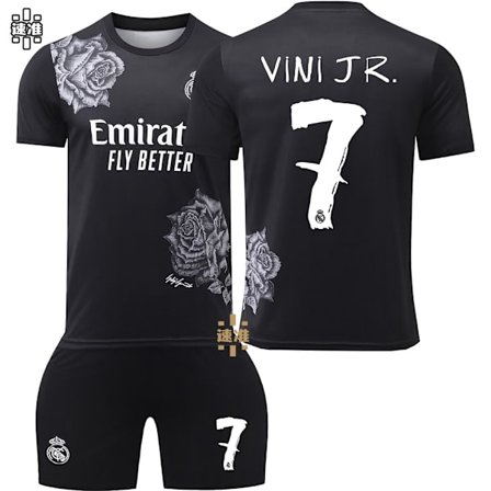RU-24-25 Real Madrid Y3 Fotballdrakt nr. 7 C Ronaldo Vinicius 5 Bellingham 10 Mbappe Uten sokker størrelse 7 Ingen sokker størrelse 7 Ingen sokker 
