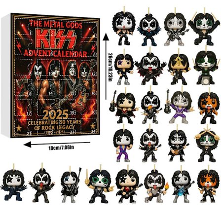 Kiss Band (4 medlemmar) Julkalender & Julgransprydnader