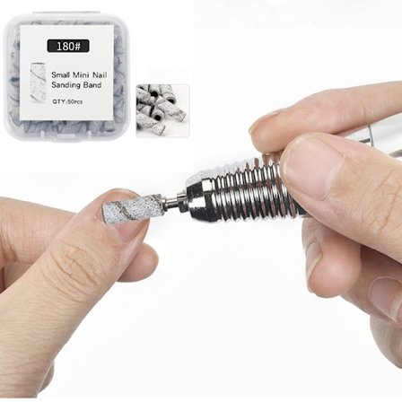 3mm nagelpolerings slip ring 60 st mini slip ring - #180