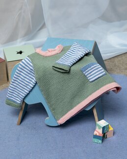 Strikkeopskrift Babysweater Multi - Lang Yarns