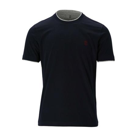 Brunello Cucinelli tee Blå, Herre T-shirts, Størrelse: 2XL