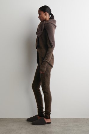 COS Femme Legging En Alpaga Et Laine Mérinos in Marron