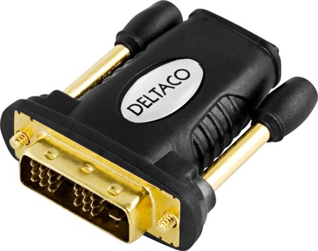 Deltaco Video adapter - HDMI / DVI - HDMI (hunn) til DVI-D (hann) - svart