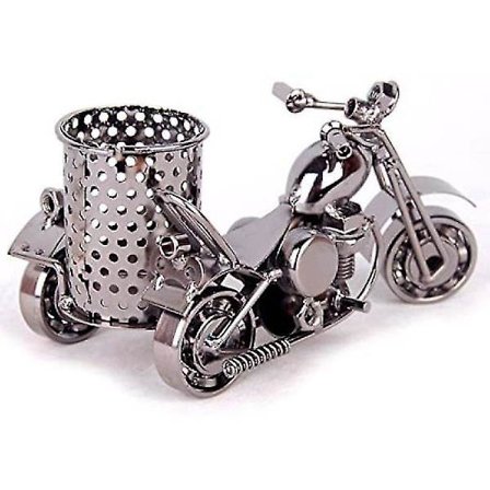 Talvipromootio, vintage-kynäteline / pulloteline, metallimotopyörämalli, musta 1 kpl