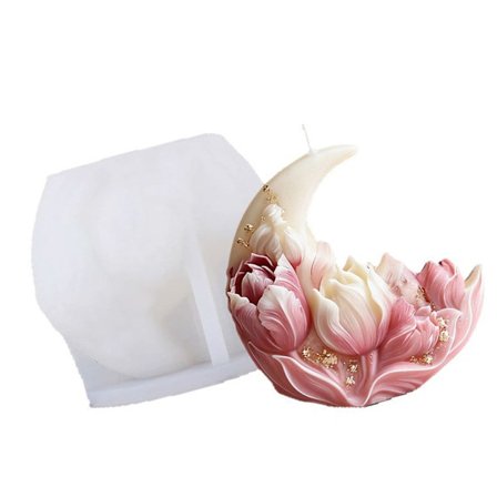 Silikoneform til fremstilling af Måne Tulipaner Lys Kunst Kreation