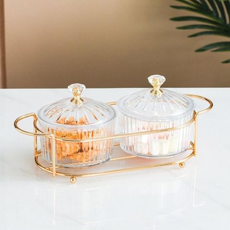 Salladstallrik Torkad Fruktfat VIT 2 FACK 2 FACK