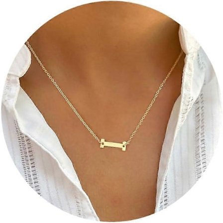 Gull Initial Halskjeder for Kvinner - 14k Gullbelagt Stort Bokstav Anheng Halskjeder for Kvinner Trendy Smykker Gaver