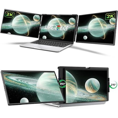 UPERFECT 14-tuumainen 2K kaksoisnäyttöinen kannettavan tietokoneen näytön laajennin