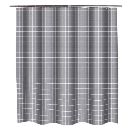 IC Grå Rutenett Polyester Tykk Vanntett Dusjforheng 100cm Bred * 180cm Høy