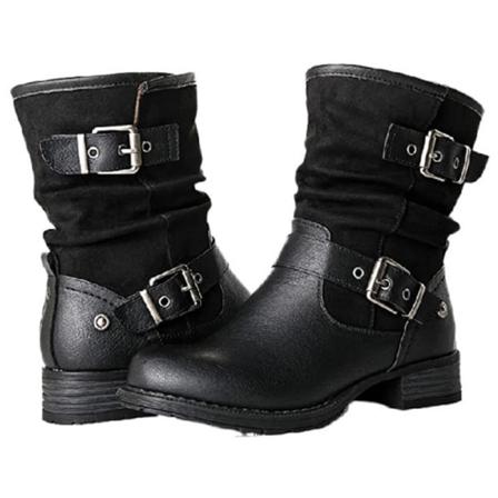 Kvinnors Runda Ankelstövlar Mid Short Bootie