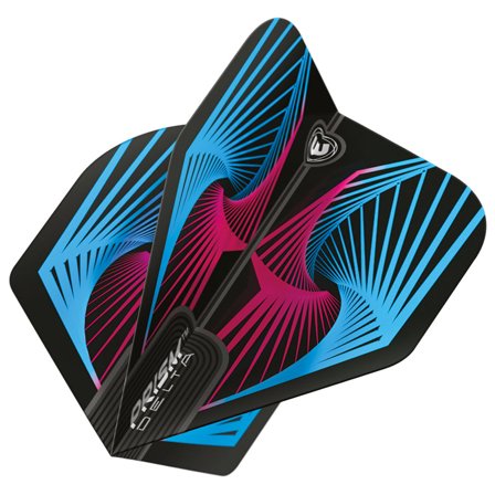 Winmau Delta Standard Flights 100 Micron Prism Blue Pink Black 3 Sets 9 Flights Professional Dart Flights Extra Thick Translucent Design