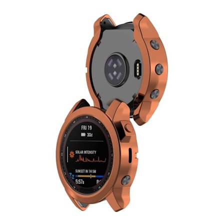 Garmin Fenix 7 / 7 Solar / 7 Sapphire Solar elektropläteringsskydd - Roséguld