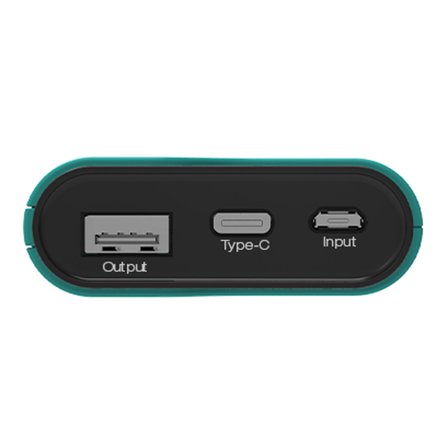 REALPOWER Powerbank grün Type-C 7500