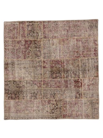 193X200 Tappeto Patchwork Moderno Quadrato Marrone (Lana, Persia) Carpetvista