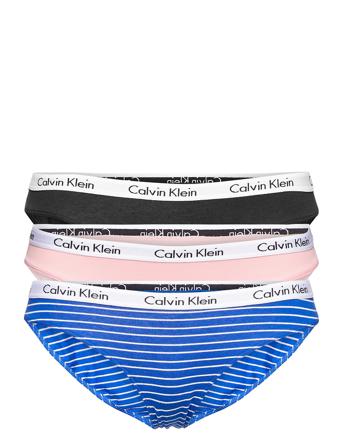 Bikini 3Pk Trusser, Tanga Briefs Multi/mønstret Calvin Klein
