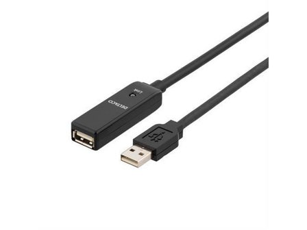 DELTACO Kabel USB Aktiv Förlängning 10m - Lyreco - Datorprodukter - Kablar och adaptrar - USB-kablar