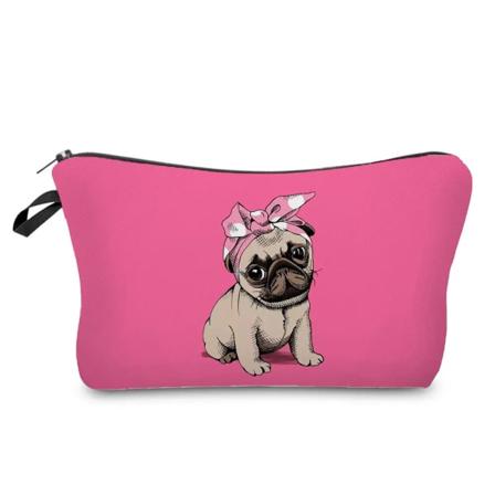 Söt och rolig kosmetisk väska med print utomhus portabel kvinna toalettväska Anpassningsbar skollärare present necessär sminkväska hz5883 Dog Paw Bag