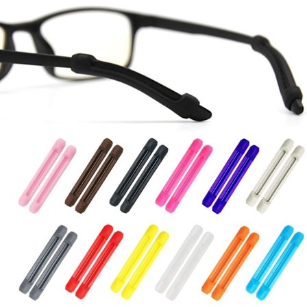 Brilleholder Brille Stangspids til Børn og Voksne Silikone Anti-Slip Holder til Briller Ørekrog - 12 Par