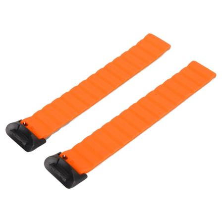Magnetisk klokkebånd justerbar hurtigutløsing silikon klokkearmbånd tilbehør passer til Fitbit Charge 5 grå og oransje