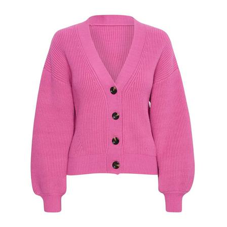 Gestuz Emblagz V-Cardigan Pink, Dame Cardigans