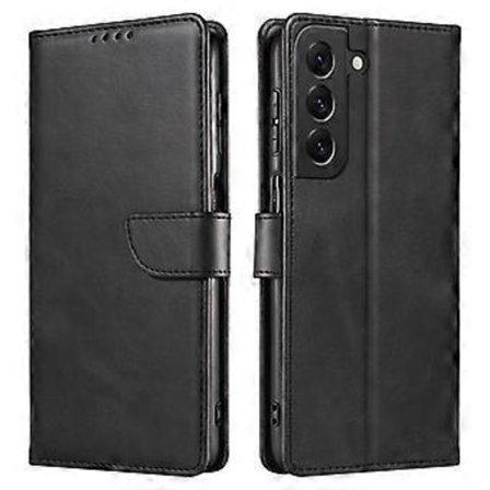 Til Samsung Galaxy S23+ Anti-ridse Telefon Cover Firkantet Læder Mobiltelefon Etui med Støttefod og Wallet (Style A)