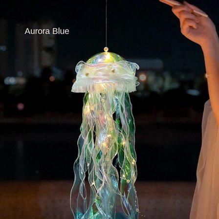 Farge Manetlampe Manetform Lantern BLÅ