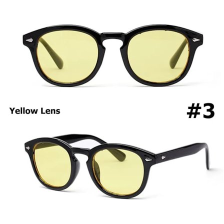 JackJad Nya Mode Johnny Depp Lemtosh Stil Runda Solglasögon Tonade Havslinser Märkesdesign Party Show Solglasögon Oculos De Sol