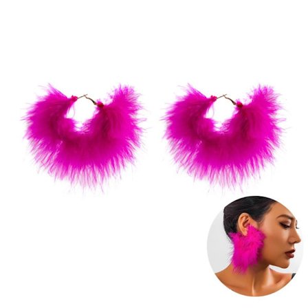 Fjäderhalsband Smycken Halsband ROSE RÖDA ÖRHÄNGEN ROSE