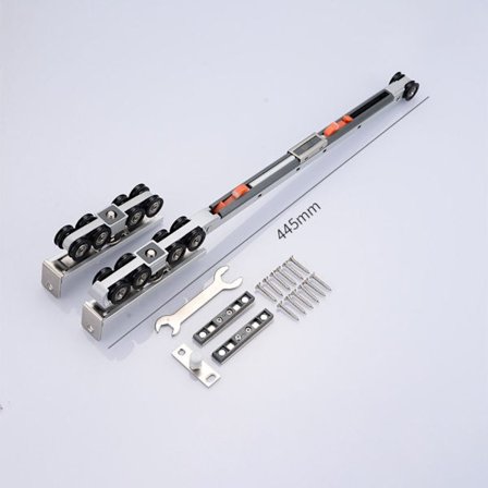 Liukuoven pyörän kisko Täysi set 2 2