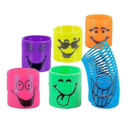 6 Slinkies hymiöt 3 cm, Juhlapalvelukset, Goody Bag -täytteet, Pienet lelut[YJD]