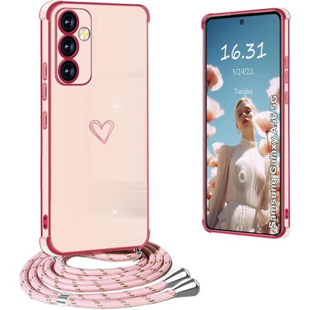 2025 Seneste Model Cover til Samsung Galaxy A56 5G med Rem, Mobiltelefon Cover til Samsung A56 5G med Rem, Silikone, Stødsikkert Mobil