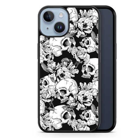 Bjornberry Skal iPhone 14 Plus - Dödskallar & Rosor