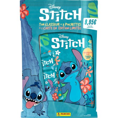 Samlingsstartpaket - PANINI - STITCH TC - 1 pärm + 2 fickor - 12 kort + 1 EL-kort