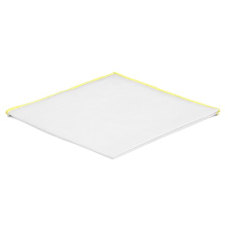 Hvid Lommeklud med Gule Kanter til mænd - Ensfarvede lommeklude