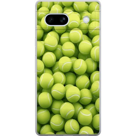 Kompatibel Mobilcover til Google Google Pixel 7a Mønster af grønne tennisbolde i høj detalje, sporty motiv med gentagende tekstur og stærke farver