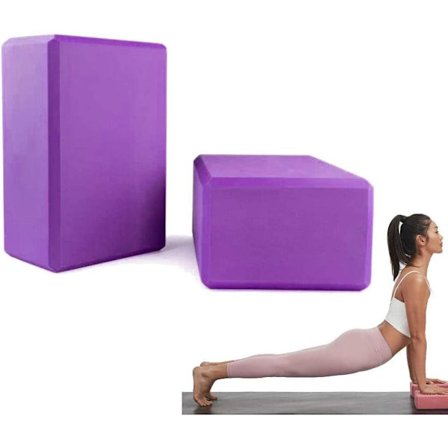 2 Yogablokker, høy tetthet, sklisikkert EVA-skum for yoga, pilates, trening, workout